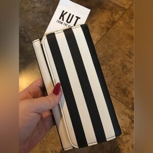 NEW Black & White Striped Wallet